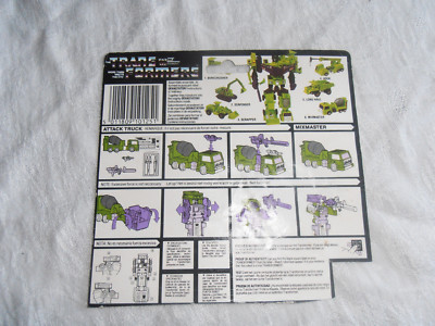 Transformers G1 - Mixmaster 1985 Blisterkarte (Decepticon / Devastator)