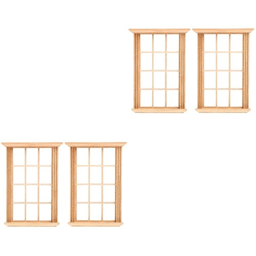 12 Fenêtres Miniatures échelle 1/12 - Pour Maison De Poupée, Maquette Ou Décoration - Neuf