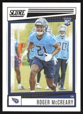 2022 Score Roger McCreary RC #347 Tennessee Titans