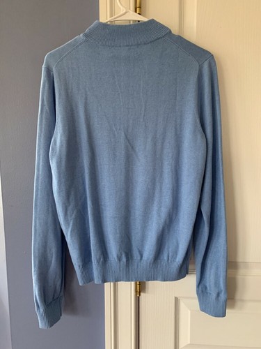 Boys Vineyard Vines 3/4 zip Sweater Light Blue Great Size L 16 - Picture 7 of 8