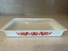 Vintage PYREX FRIENDSHIP LASAGNA CASSEROLE DISH #933 MILKGLASS 13x9x2