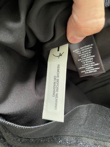 Ann Taylor Skirt 6 Black Textured Velvet & Sparkly Bouclé Striped Dressy Pencil - Picture 3 of 5