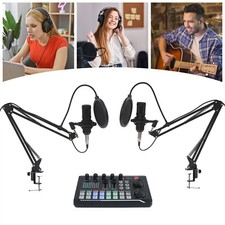 F998 Max Sound Card BM800 Condenser Microphone Pro Audio Mixer Podcast Equipment