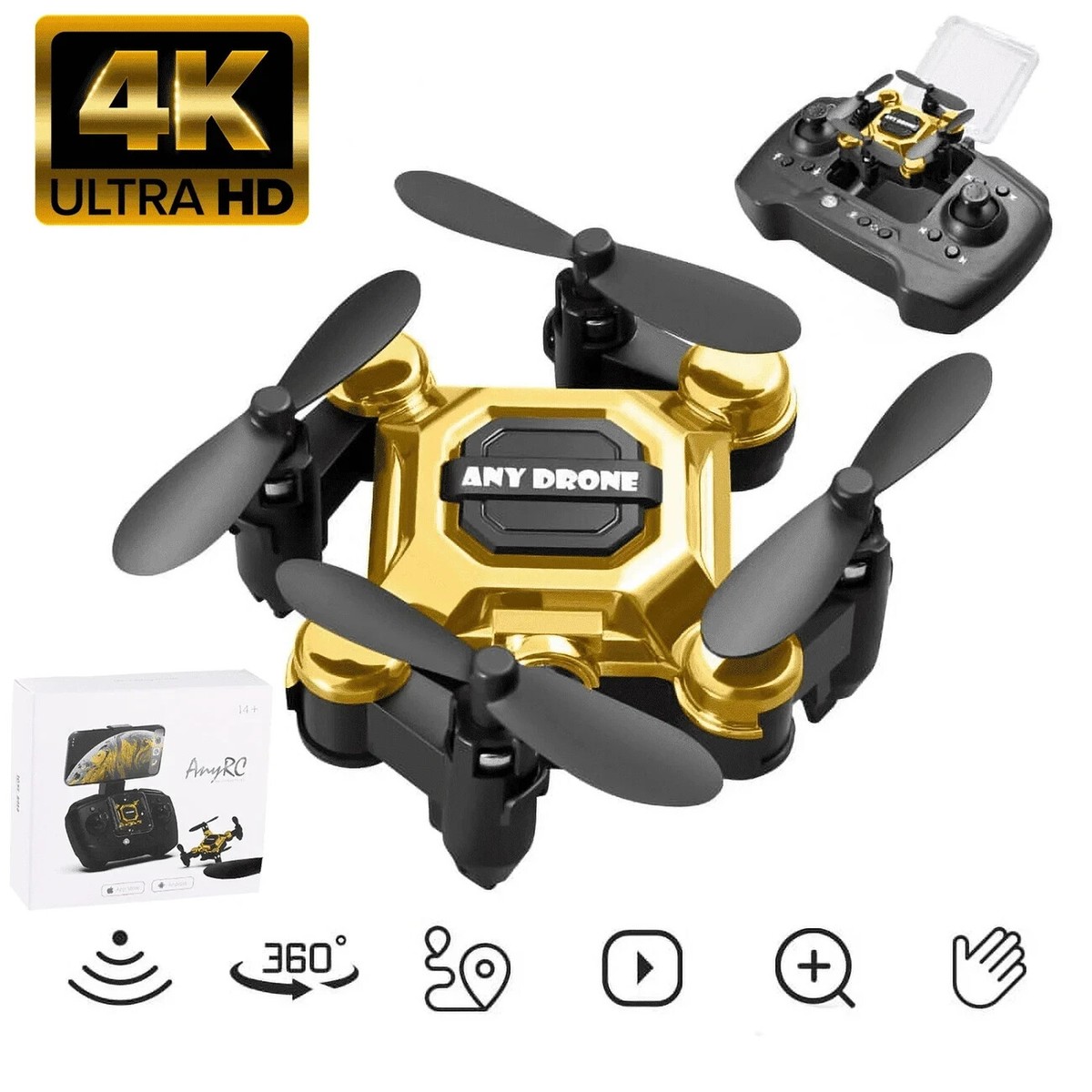 ドローン ミニ AnyRC AnyRC Mini Folding Drone Aircraft - 4K
