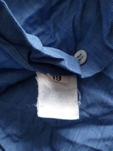 Camisa Robert Friedman Azul Calce Clásico 100% Algodón Manga Corta Talla 43 Para Hombre - Imagen 4 de 6
