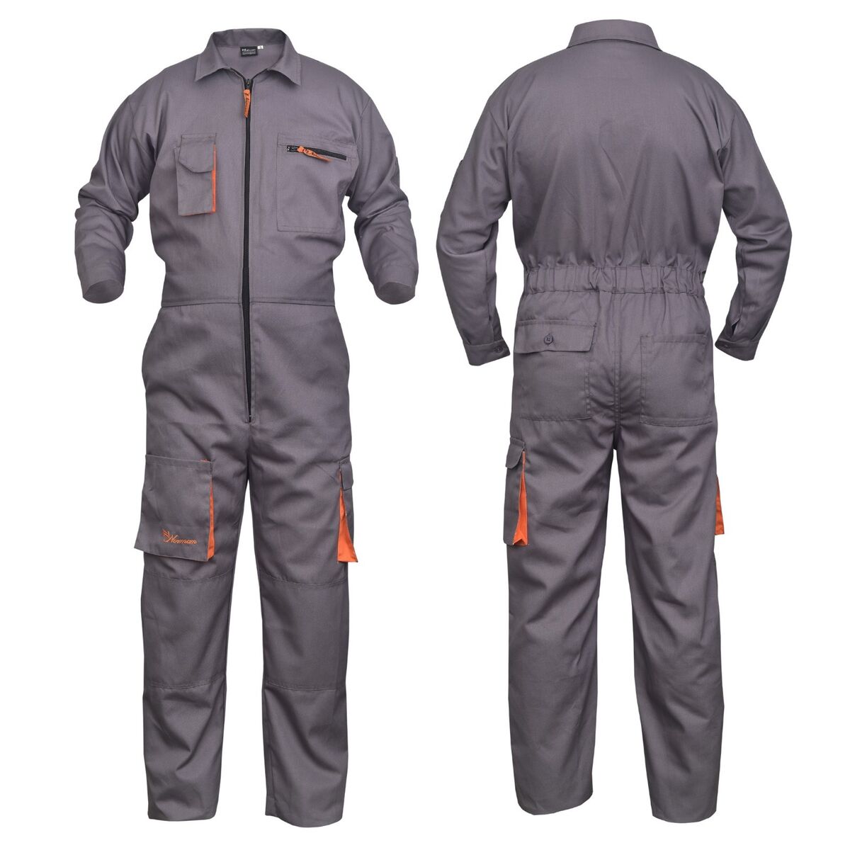 Grey Work Wear Men's Overalls Boiler Suit Coveralls