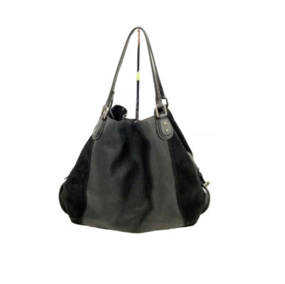 バッグ Coach One Shoulder Leather Turn Lock Coach Vintage Shoulder bag Turn Lock Leather Navy Blue Used