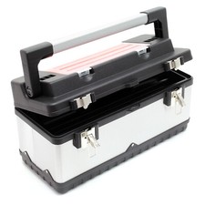 TTValigetta porta attrezzi in acciaio inox 50,5x23,5x25,5 cm Con portautensili