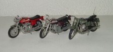 3 x Vintage Polistil Motorräder: Polizia - Suzuki - MV Agusta 1:24 - 70er Jahre