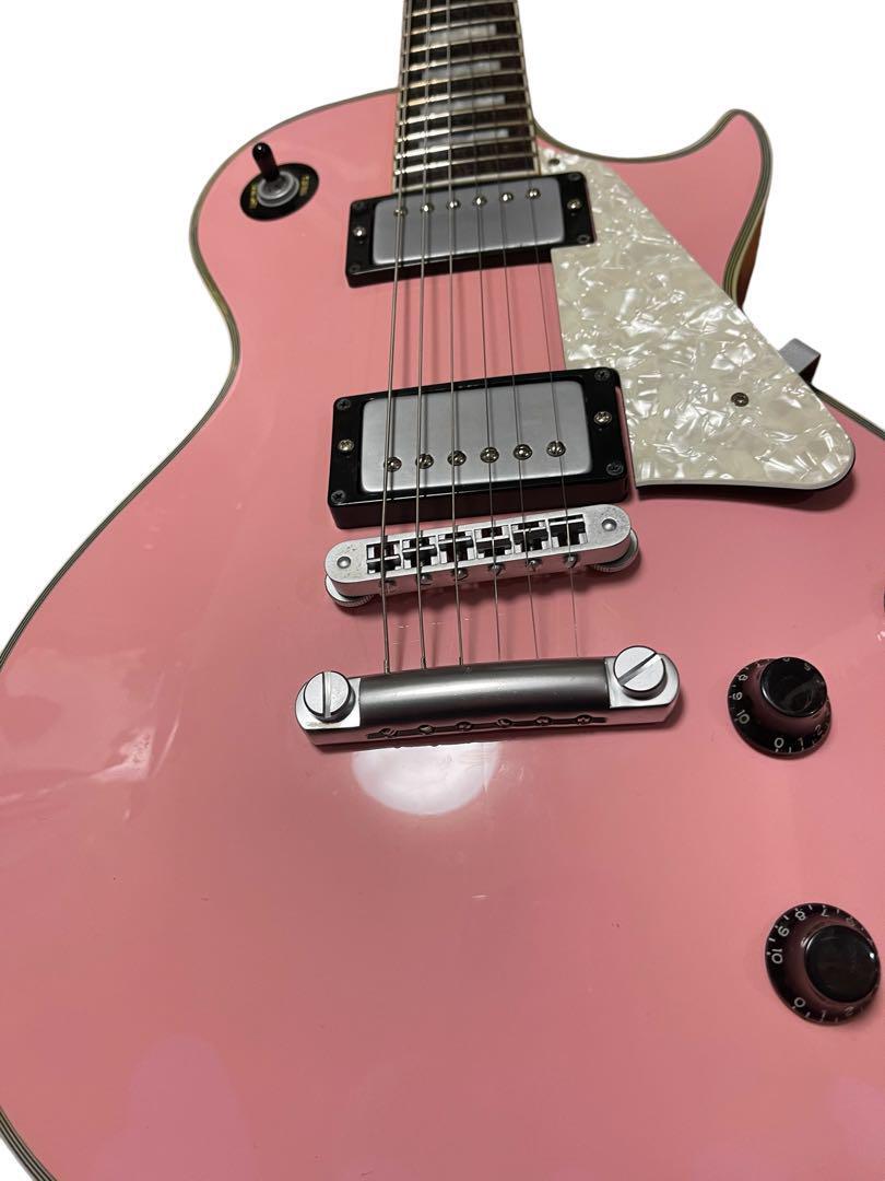 Burny PLC-45 Les Paul Pink Electric Guitar W/Gig Bag Used Burny PLC-45 Les Paul Pink Electric Guitar W/Gig Bag Used