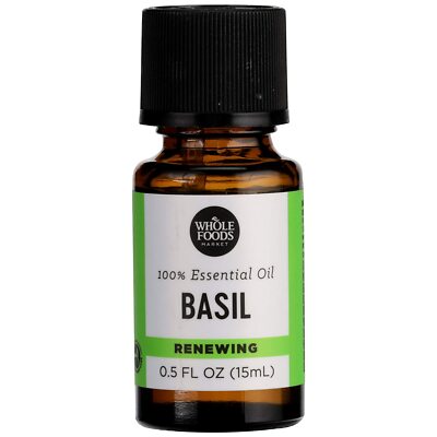 Whole Foods Market Basil Essential Oil, 0.5 FL OZ (Pack of 2)