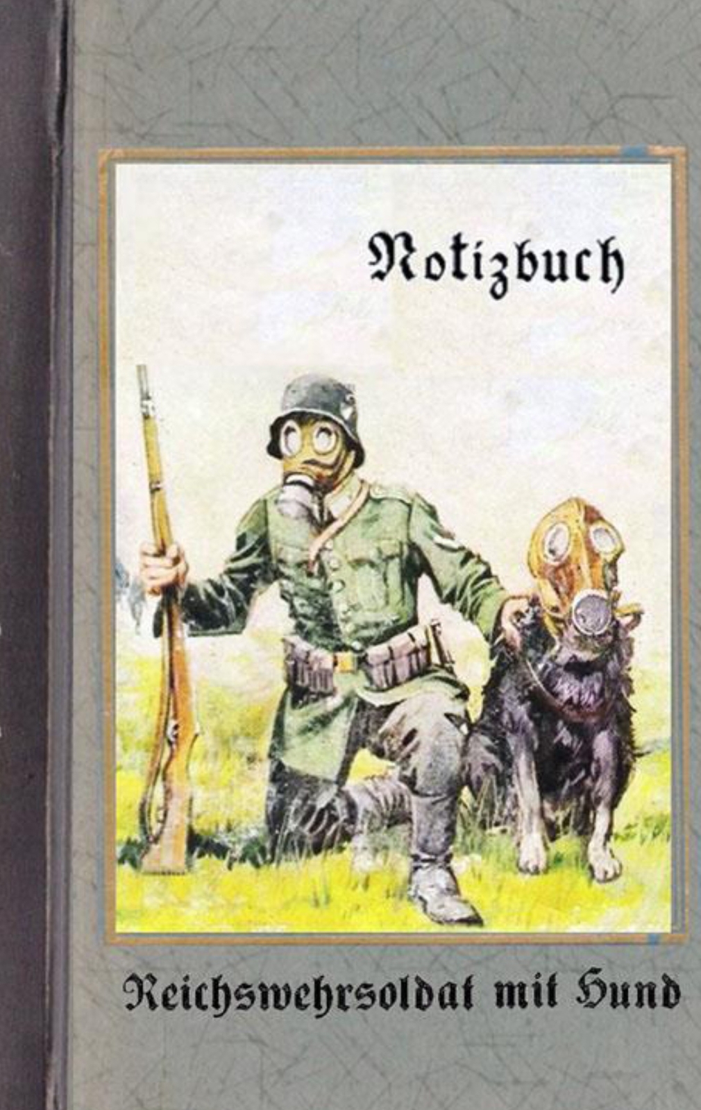 Vintage Historical Art Notebook: Reichswehrsoldat Mit Hund (notizbuch)
