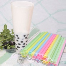 1000X Mix Color Large Drinking Straws For Bubble Tea Smoothie Milkshake