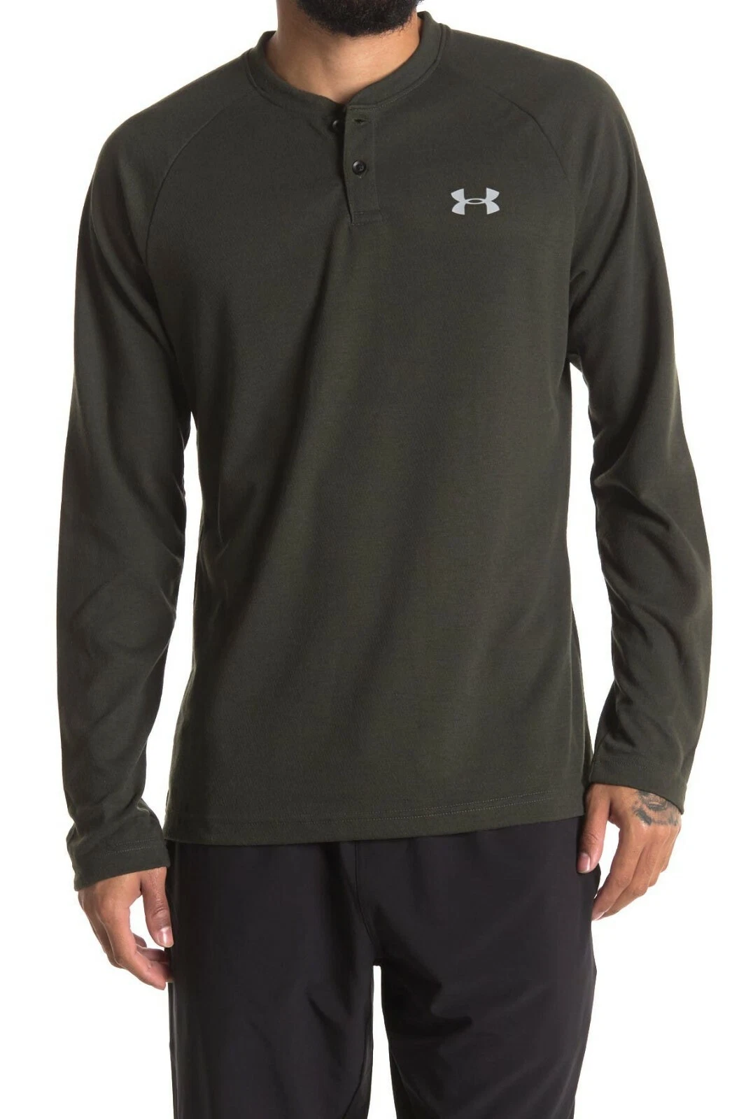 Under Armour Men's Baroque Green ColdGear Infrared Henley Size Small - NWT