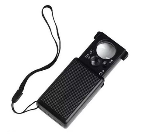 30X 60X LED Lighted Pocket Magnifier – Slide-Out Handheld Loupe for Reading - Picture 3 of 7