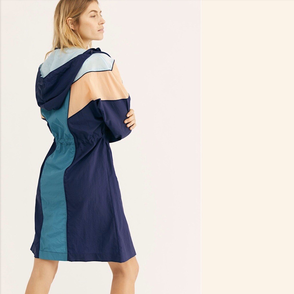 FREE PEOPLE トップス ジャケット 羽織 アウター コート Free People NWT Maxi Colorblock Windbreaker Long Hooded