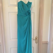 Turquoise / Blue/green Strapless Evening/prom Dress