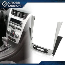 Fit For 08-12 Chevy MALIBU Center Dash Radio Bezel Panel Trim Silver & Black