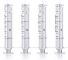 20ml Syringes No Rubber Plunger,No Needle,Reduce Mess,Individually Wrapped,20pcs