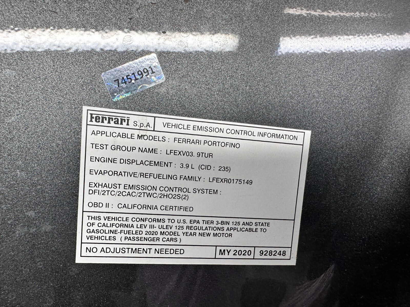2018 2019 2020 FERRARI Portofino Hood Panel Bonnet 2021-2024 Portofino M OEM
