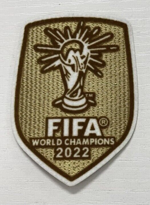 FIFA World Cup Champions 2022 Football Gold Badge Patch Heat Press