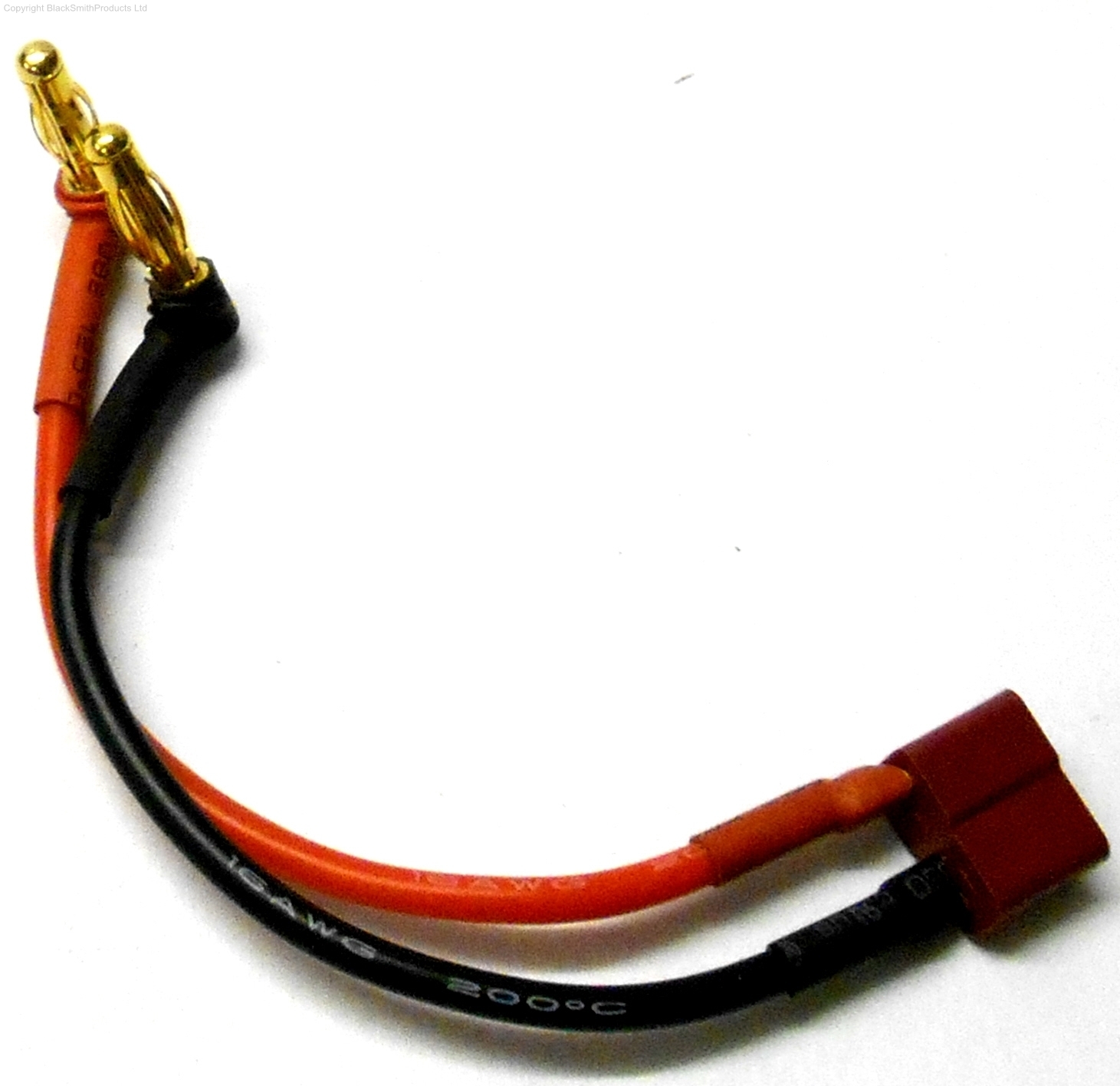C4041W Male 4mm 4.0mm Gold Connector to Female T-Plug Adapter Convertor Wire