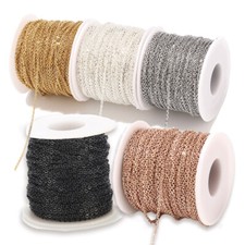 50 meters/roll Stainless Steel Jewelry Chains Flat Cable Chains Rolo Link Chains