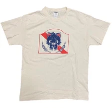 The Pabst Blue Kitten T-shirt. Size L. Made In USA Pabst Blue Ribbon 