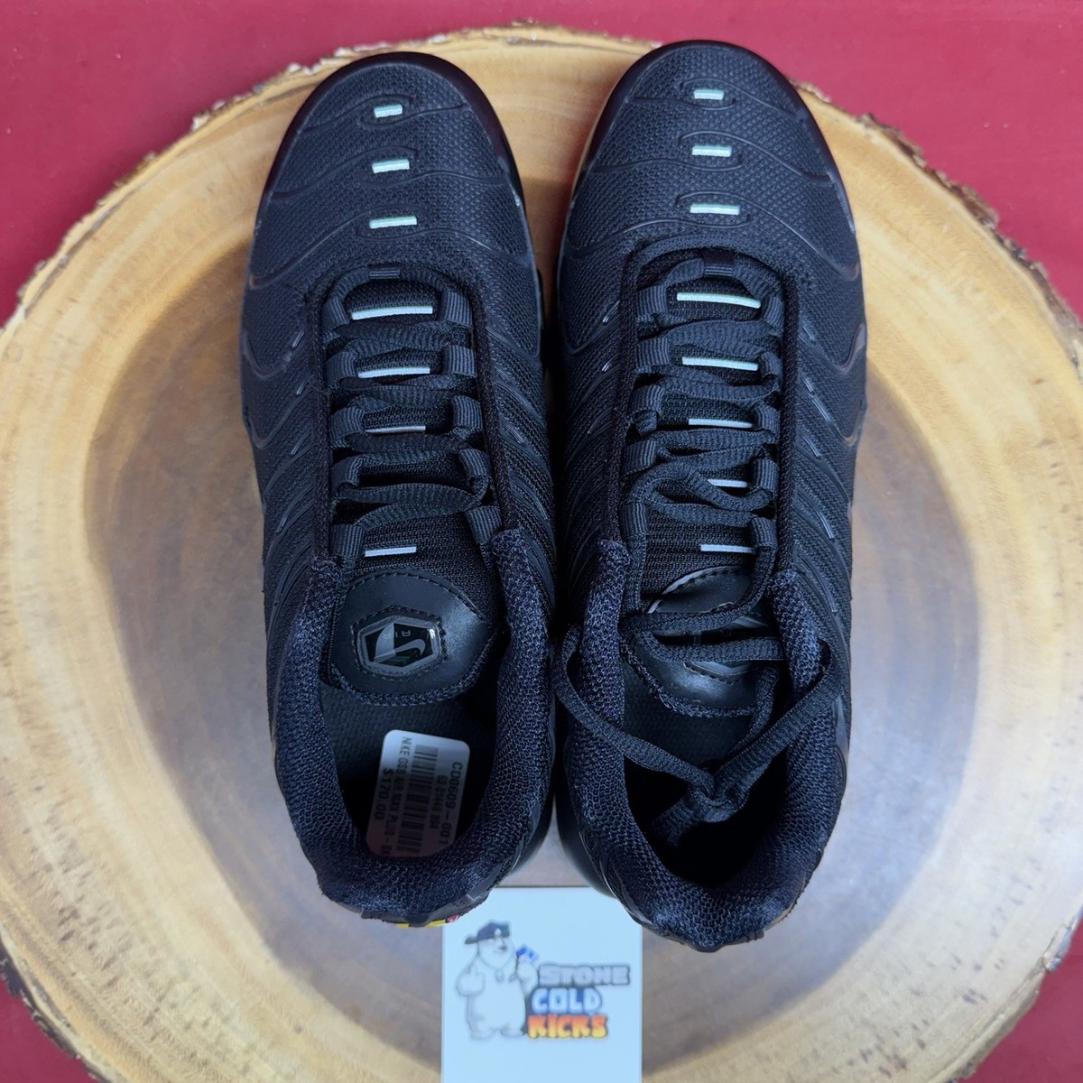 Nike Air Max Plus Triple Black All Black CD0609-001 Mismatch Size