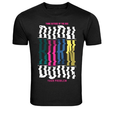 Think Outside The Box Rubik Cube Quote Graphic T-Shirt