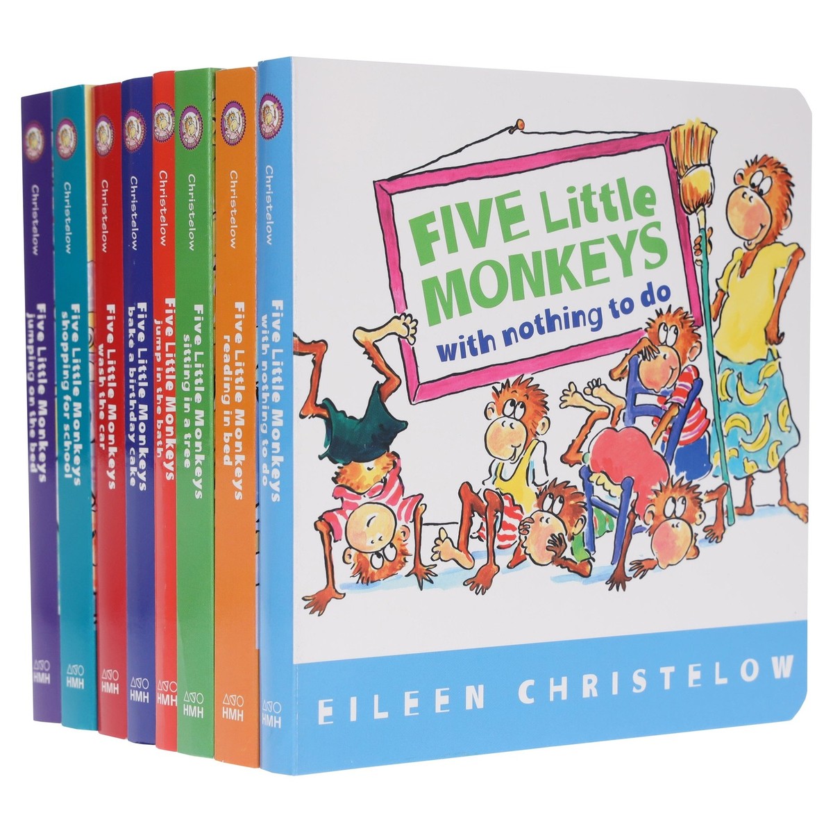 Five Little Monkeys: Adventures By Eileen Christelow 8 Books Box