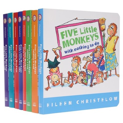 Five Little Monkeys: Adventures By Eileen Christelow 8 Books Box - Ages 4-7 - BB
