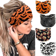 4 Pcs Halloween Headbands Pumpkin Bat Spider Web