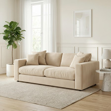 Deluxe Plush Fabric Large Fullback Sofa 2+3 Seater Removable Couch Seat&Covers