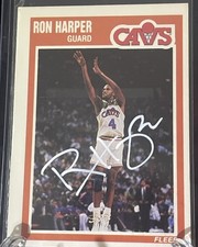 1989-90 Fleer - Ron Harper #27 On Card Auto Cleveland Cavaliers SWAU CERT