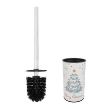 Toilet Brush and Holder Set, Stainless Steel, Round Base and Long Handle for ...