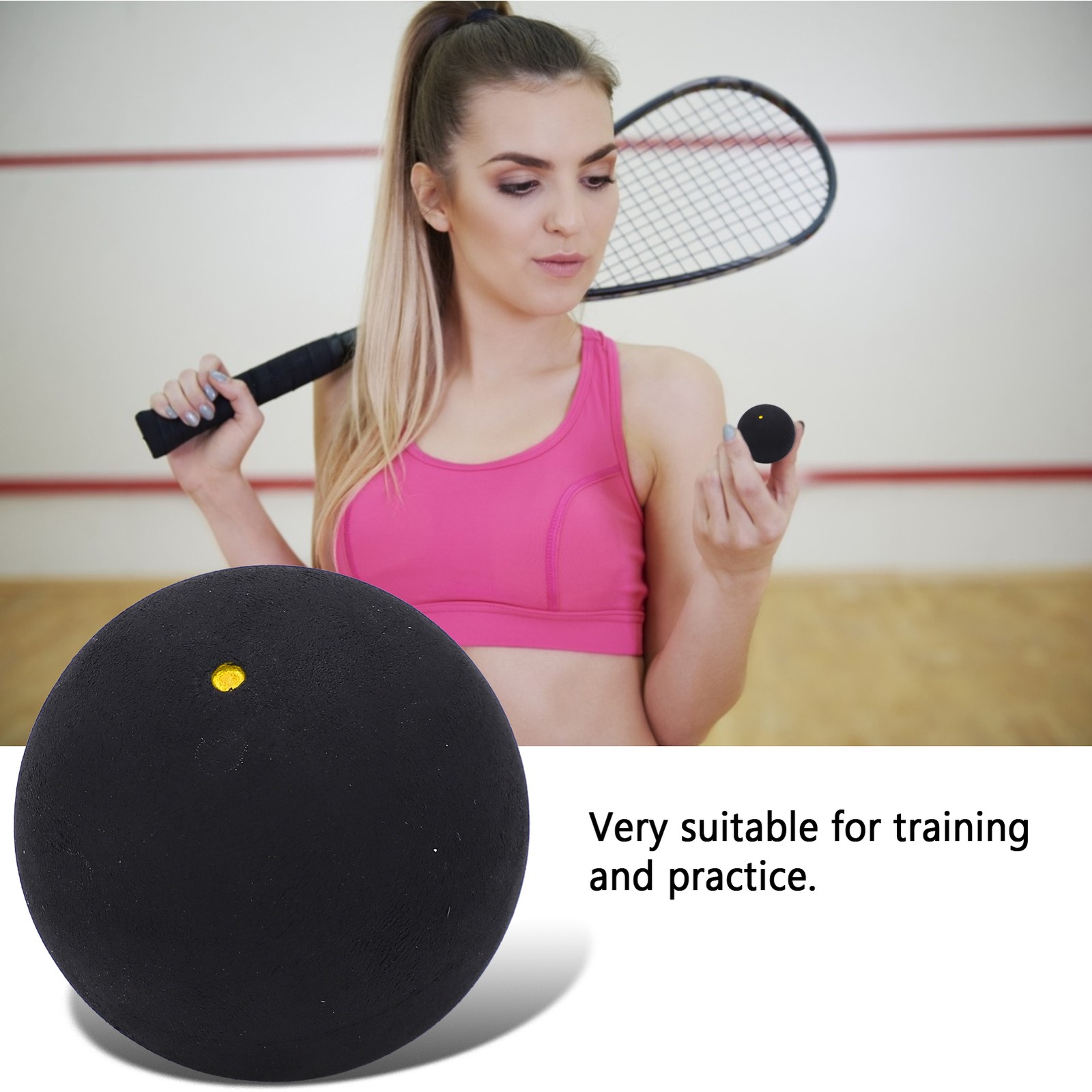 1 Pack Sports Rubber Squash Balls For Beginner Training Easy To Use