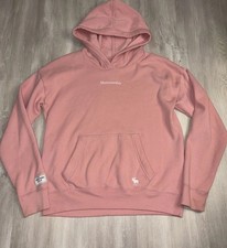 Abercrombie  Fitch Kids girls' pink logo hooded sweatshirt Size 13/14 GUC