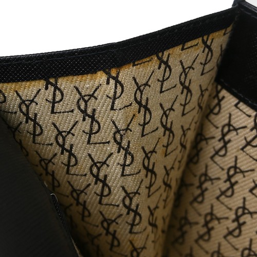 Yves Saint Laurent Black Leather Clutch Bag NQ08661 - 第 8/9 張圖片