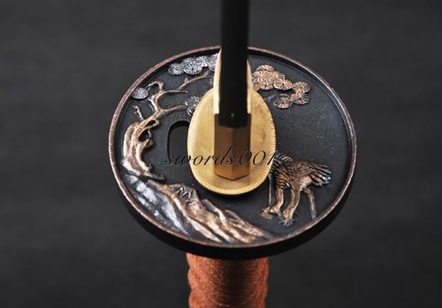 Damascus Folded Steel Katana Battle Ready Japanese Samurai Handmade Sharp Sword - Picture 8 of 12
