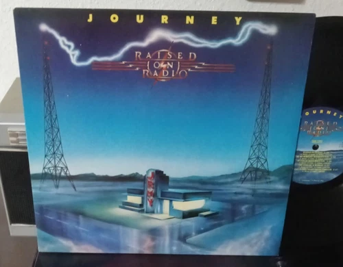 JOURNEY - Raised On  Radio LP NEAR MINT ORIGINAL 1986 + Frontiers LP LOT OF 2