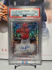 2021 Bowman Chrome 1st Speckle Refractor Auto Viandel Pena /299 PSA 9 Nationals