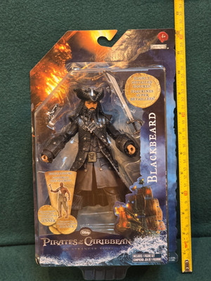 BLACKBEARD POTC On Stranger Tides 7'' Action Figure 2011 Jakks NIB
