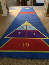 Hearthsong Shuffleboard Carpet Game Indoor Outdoor Family Game