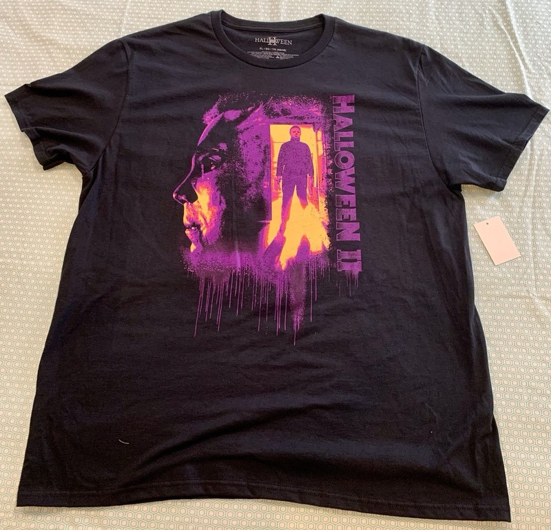 🔪 Halloween II Hospital XL Black T-shirt THE SHAPE Michael Myers NEW WITH TAG