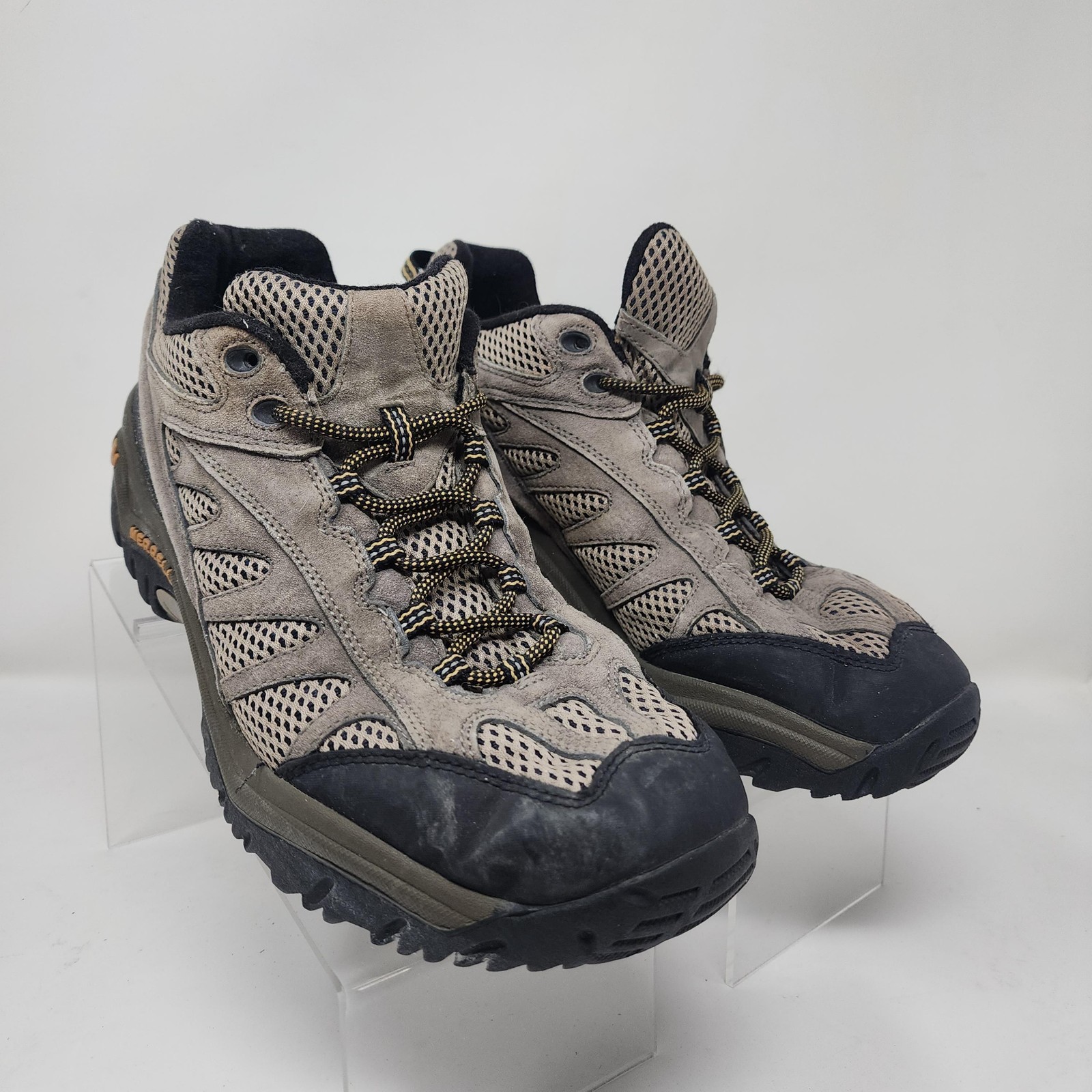 Merrell Moab scarpe ventilatore uomo taglia 11 marrone scamosciato rete escursionismo outdoor