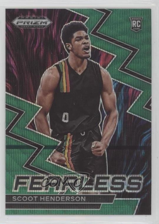 2023 Panini Prizm Draft Picks Fearless Green Wave Scoot Henderson Rookie RC 0yk6