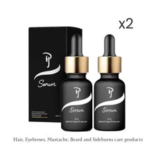 2 x PJ Serum Hair Tonic Hair Care Product Eyebrows Mustache Beard Sideburns 15ml