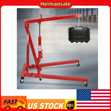 2 Ton Folding Engine Hoist Heavy Duty Engine Hydraulic Shop Crane 4 Level Adjust