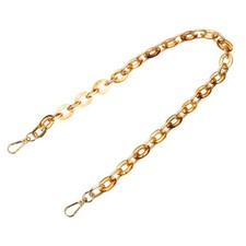 24 Inch Acrylic Chain Purse Strap Replacement Luxury Handbag Strap, Clear Brown